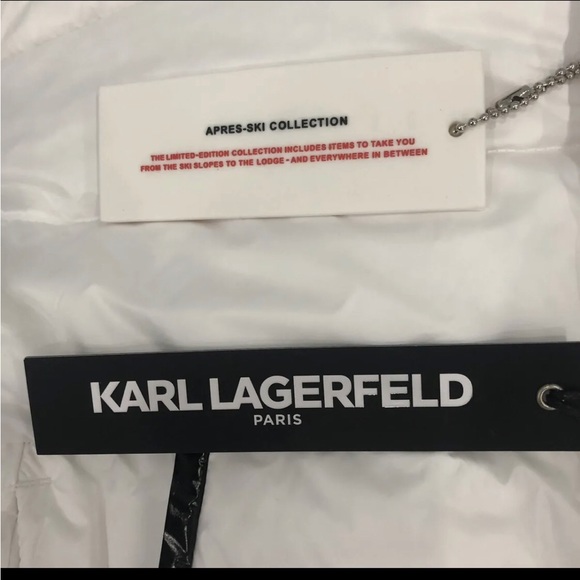 KARL LAGERFELD Men's Long Down Puffer Coat Hooded Apres Ski Jacket Limited Ed *S - Picture 7 of 10